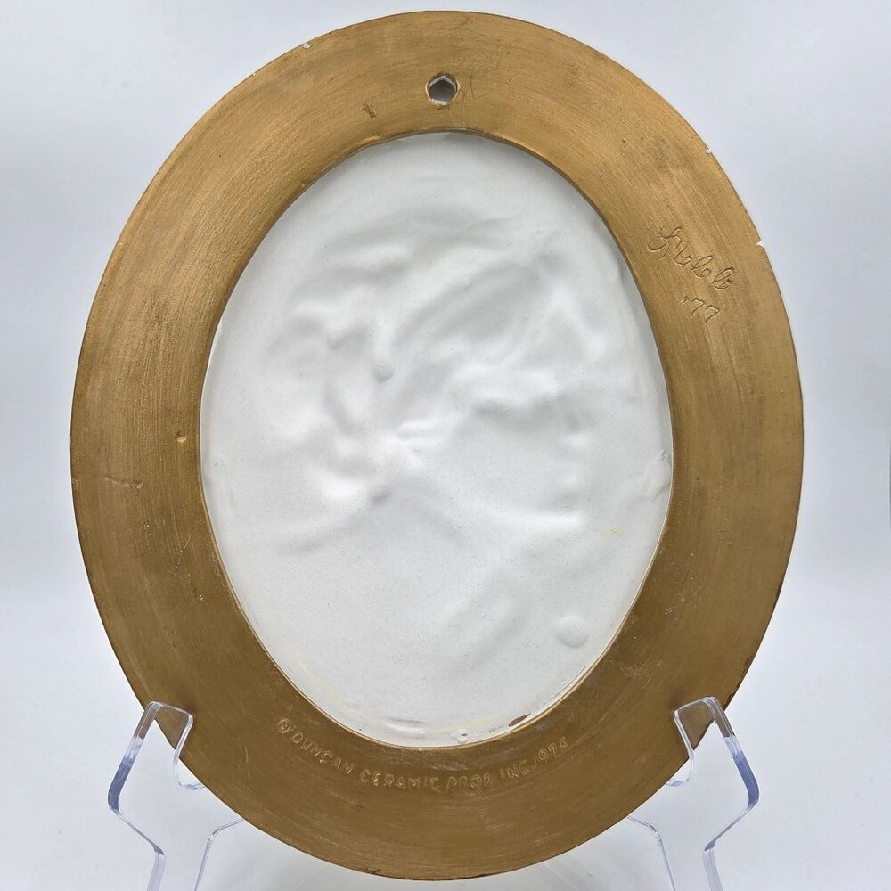 Duncan Ceramics Bas-Relief Plaster Mold Cameo Woman With Black Hair Band - Picture 4 of 6